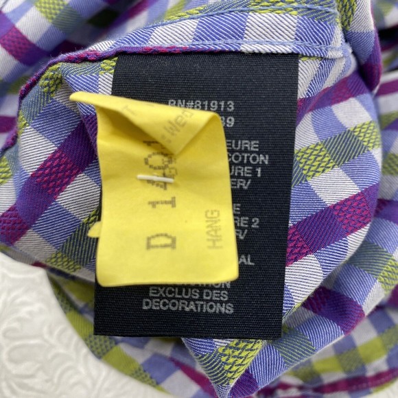 Robert Graham Sz L Plaid Button Up Shirt - Picture 10 of 11